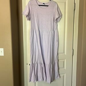 Old Navy purple maxi t-shirt dress; size XL